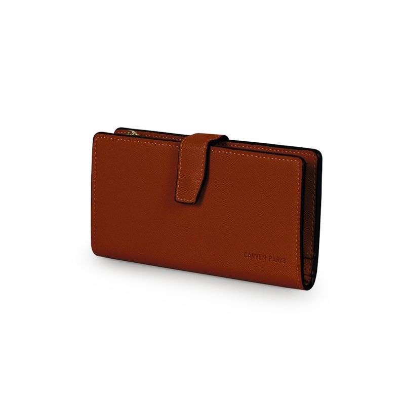 CARVEN - Billetera mujer Vesta café Carven Paris