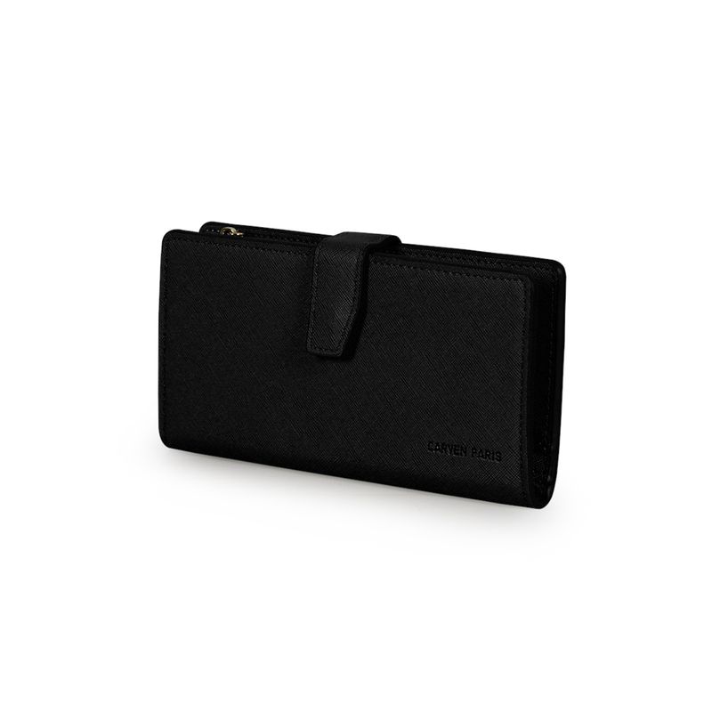 CARVEN - Billetera mujer Vesta negra Carven Paris