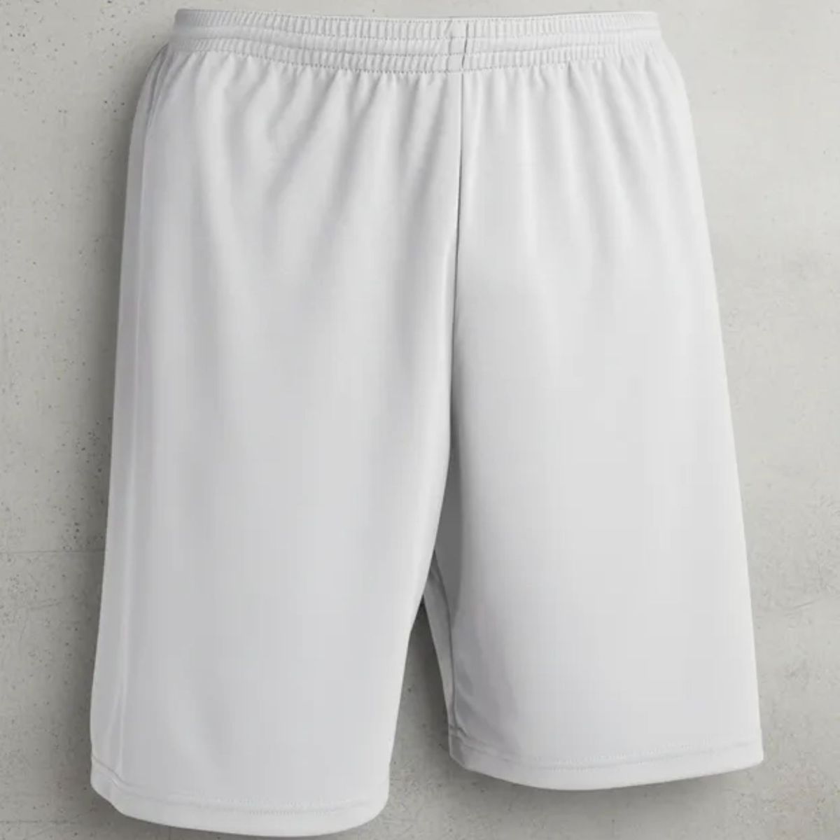 DRB - Short De Futbol Blanco Liso Costuras Reforzadas