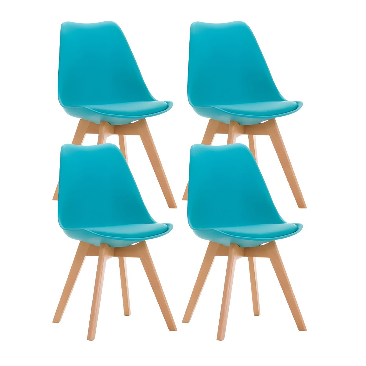 KLIK - Pack de 4 Sillas Tulip Turquesa