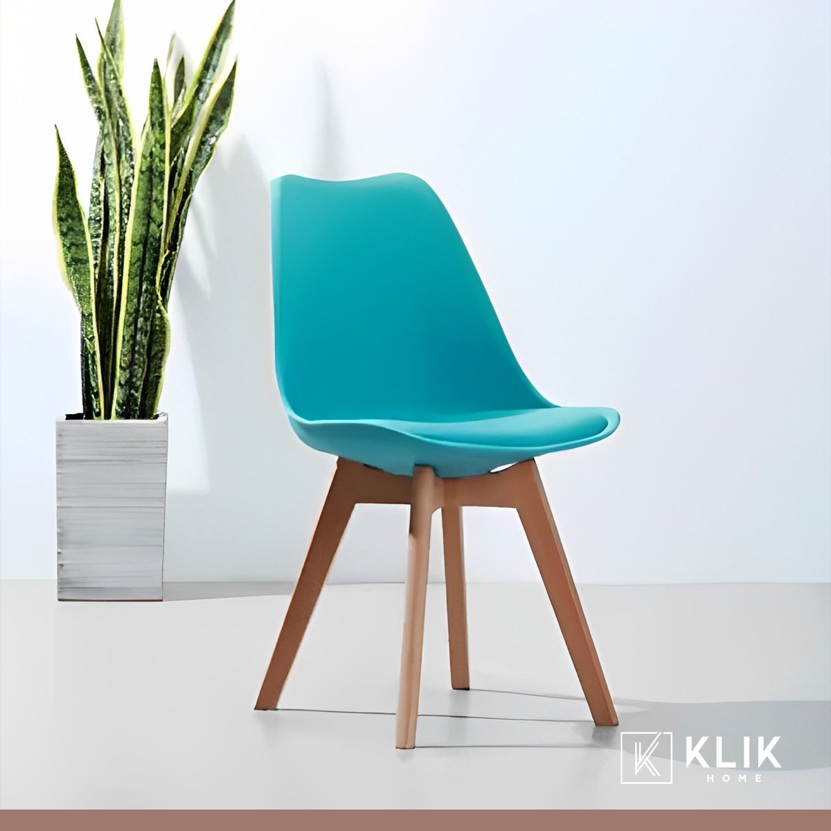 KLIK - Pack de 4 Sillas Tulip Turquesa