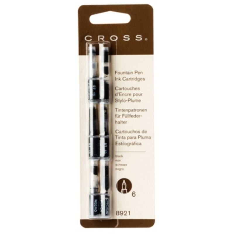 CROSS - Repuesto para Plumas Cross Negro 6 por tarjeta