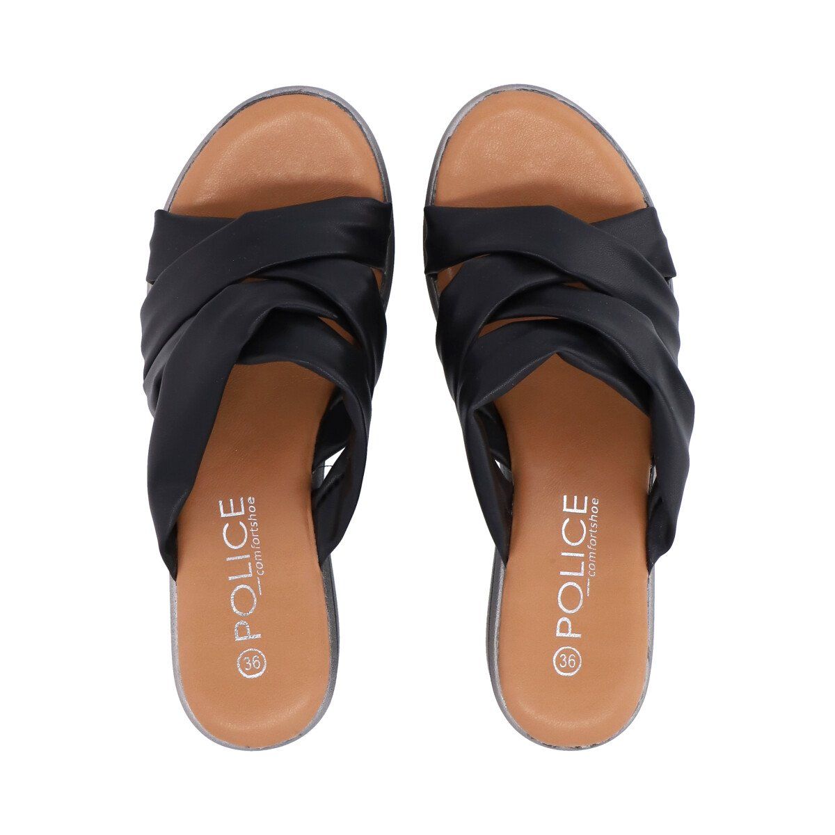 POLICE - Sandalia Mujer Negro Plataforma Lele  Police
