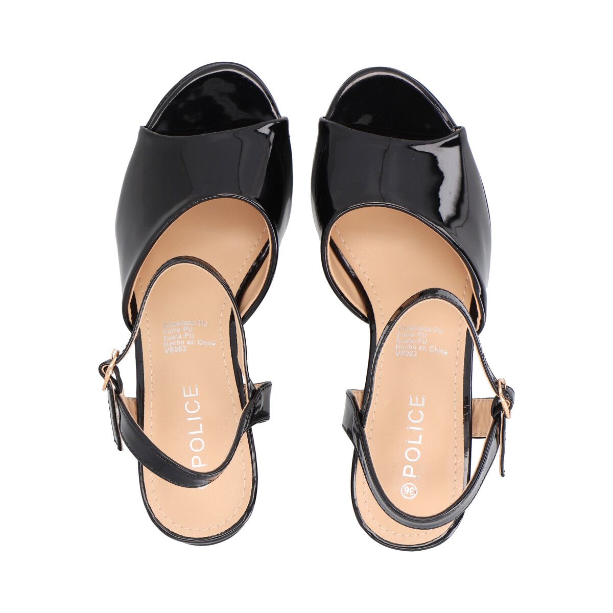 POLICE - Sandalia Mujer Negro Connie Police