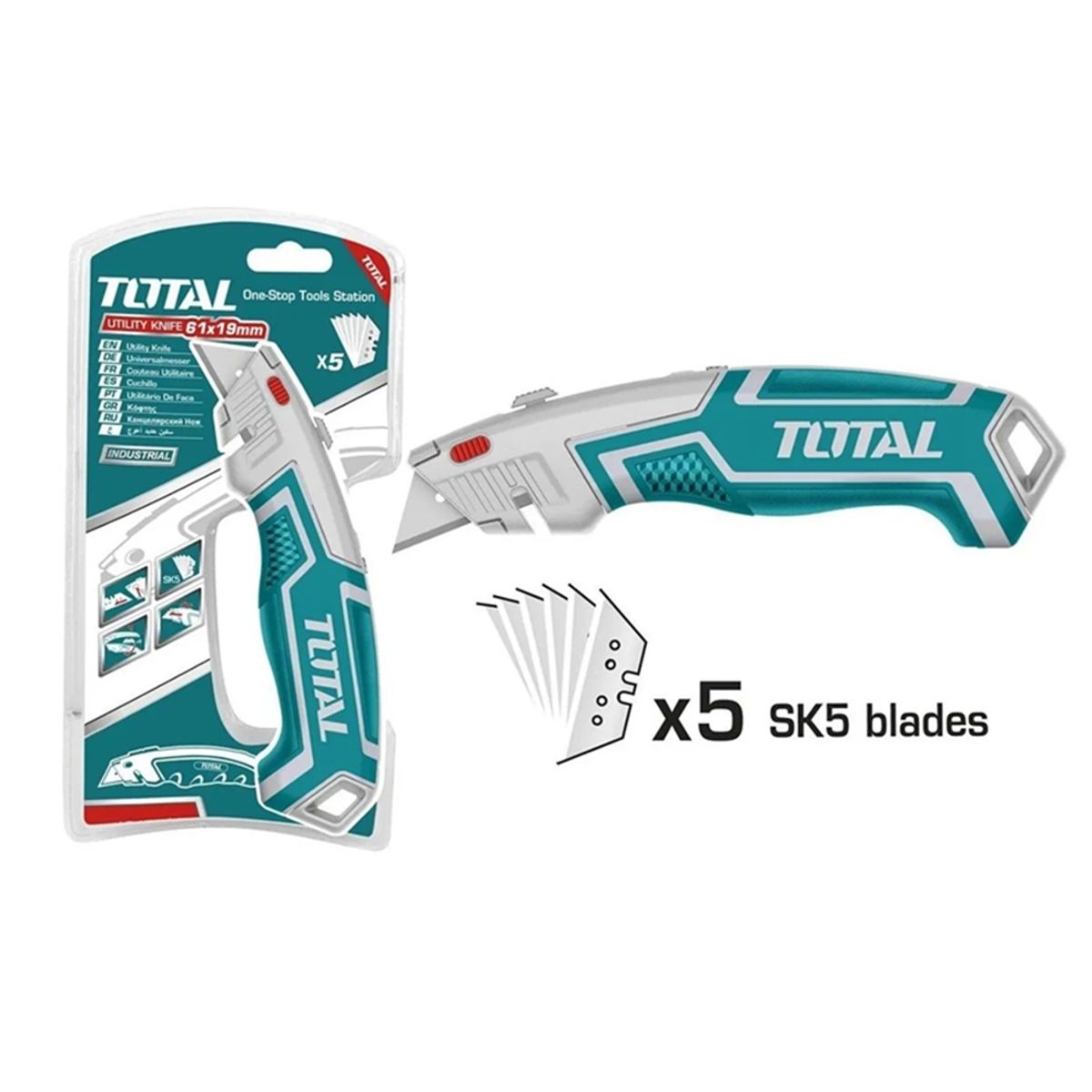 TOTAL TOOLS - Cuchillo Cartonero Retráctil