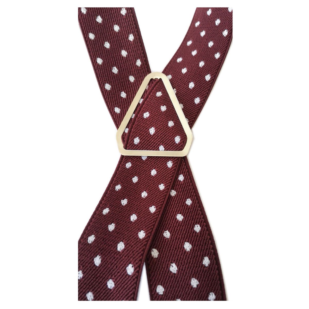 LUCIA CORBATAS - Suspensor hombre burdeo lunares blancos Luciacorbatas