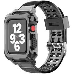 GENERICO - Carcasa Correa Armored Negro Para Apple Watch Todas Las Tallas