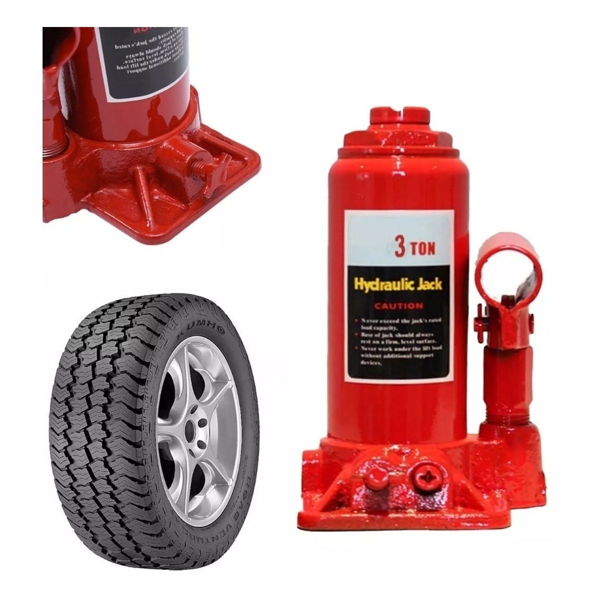 GENERICO - Gata Hidraulica Botella 3 Toneladas