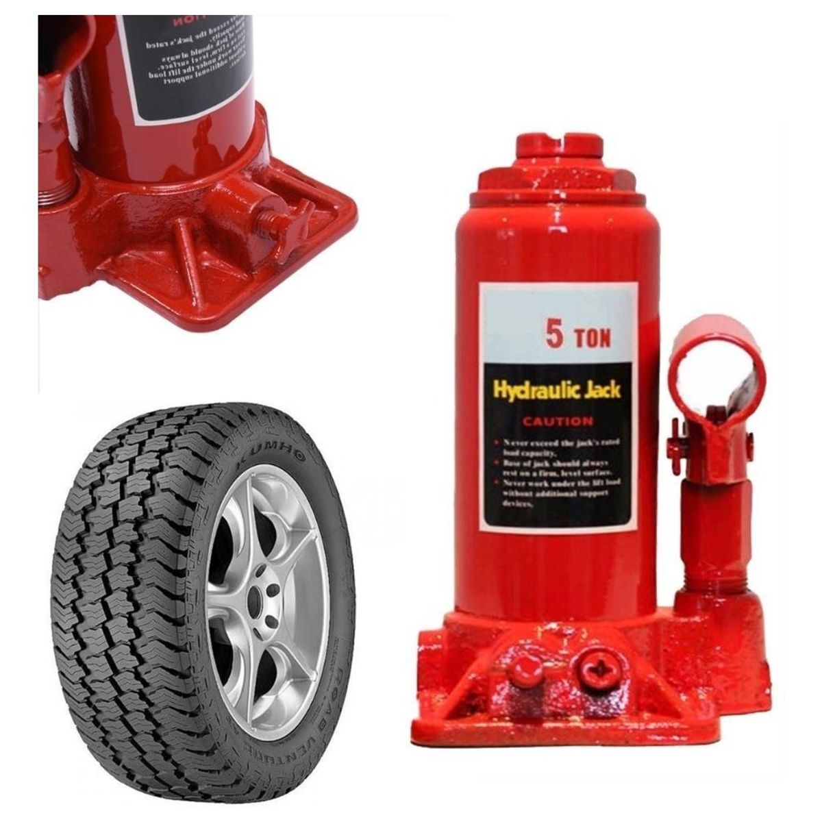 GENERICO - Gata Hidráulica Tipo Botella 5 Toneladas