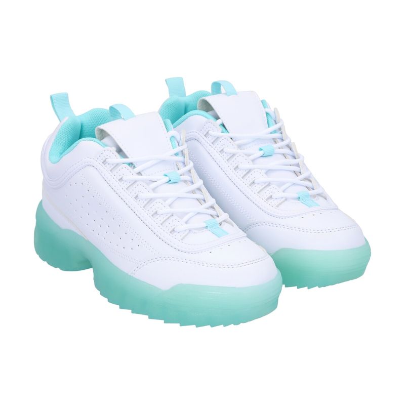 POLICE - Zapatilla Mujer Blanco/Verde Amalia  Police