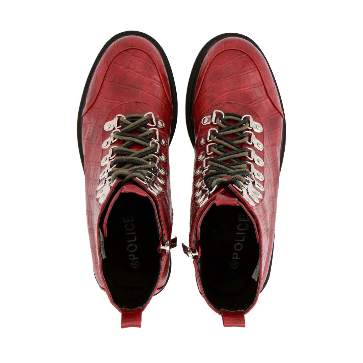 POLICE - Botin Rojo Mujer Plataforma London 46 Police