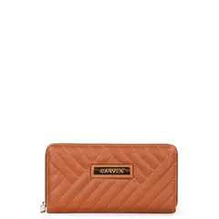 CARVEN - Billetera de mujer Ava brown Paris