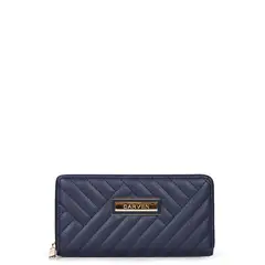 CARVEN - Billetera de mujer Ava azul Paris