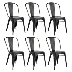 KLIK - Pack de 6 Sillas Tolix - Negras