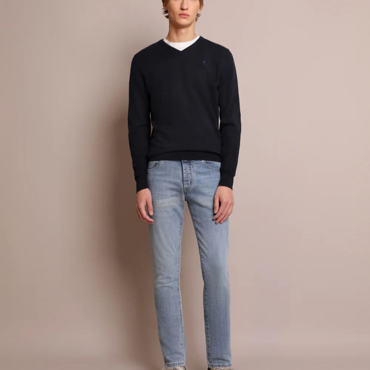 SCALPERS - Sweater Cuello En V Blue