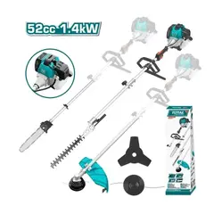 TOTAL TOOLS - Cortaseto Orilladora Desbrozadora Motosierra 52cc Total TMT55211