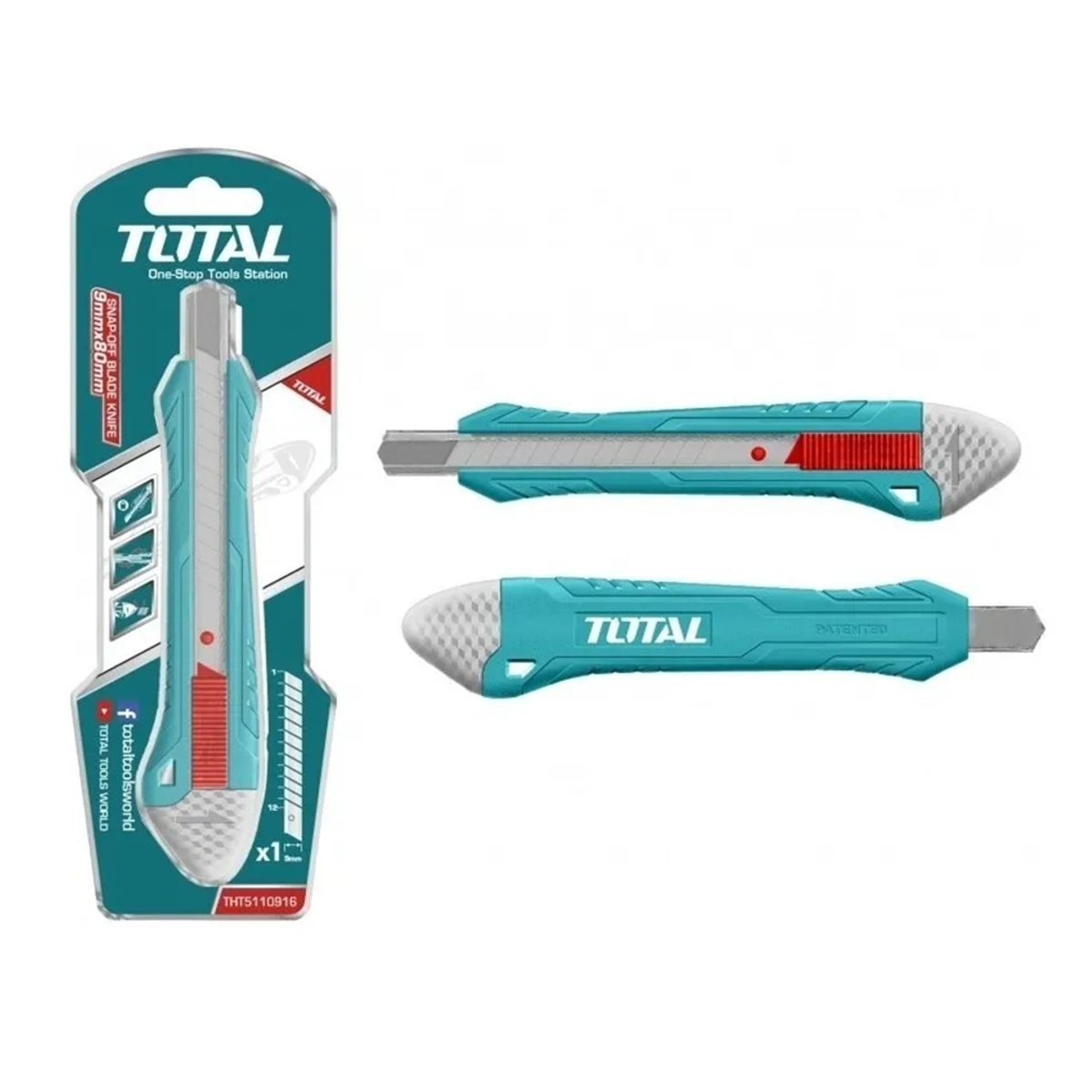 TOTAL TOOLS - Cuchillo Cartonero Corta Cartón 9mm X 80mm