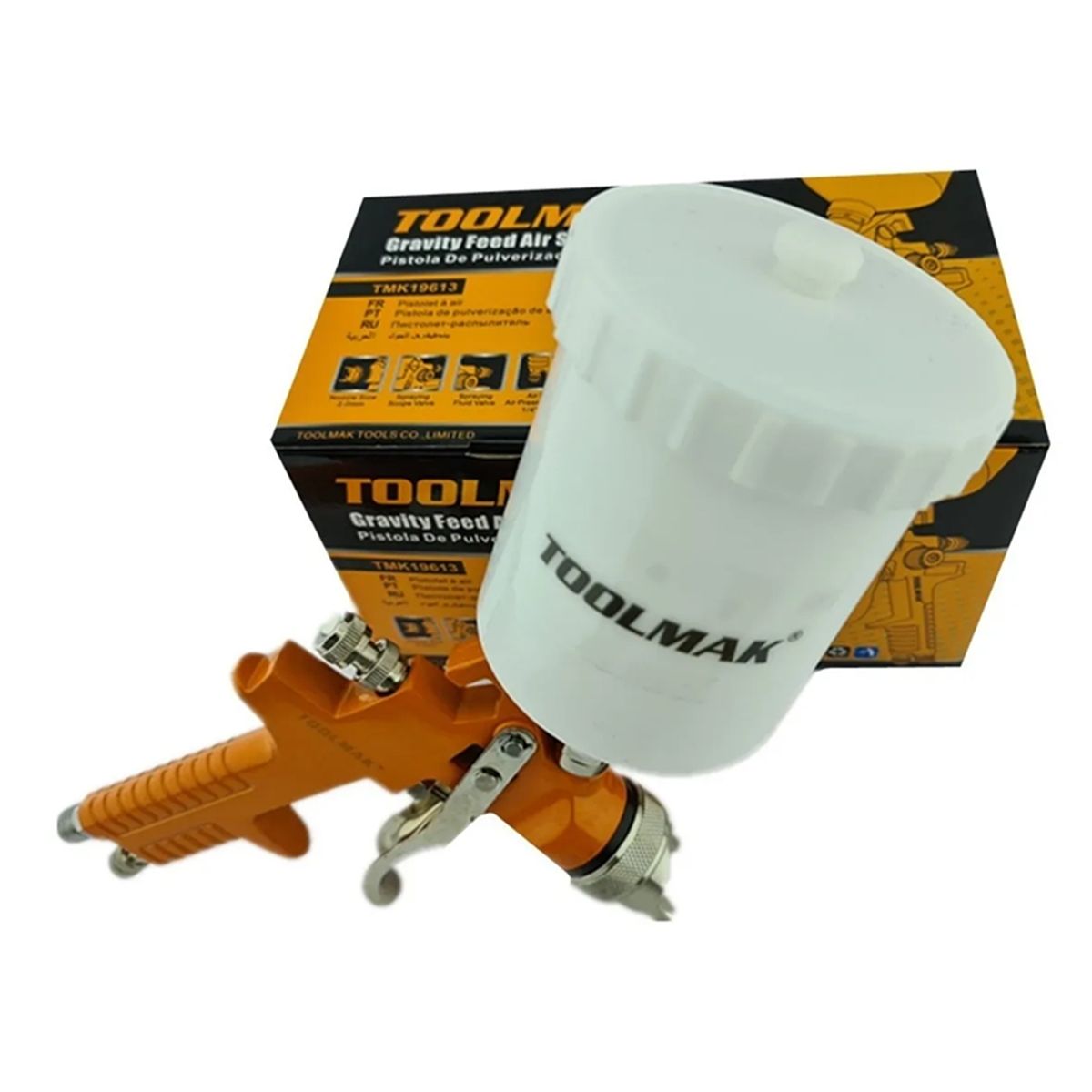 GENERICO - Pistola De Pintura De Aire Hvlp 14mm 680cc Toolmak