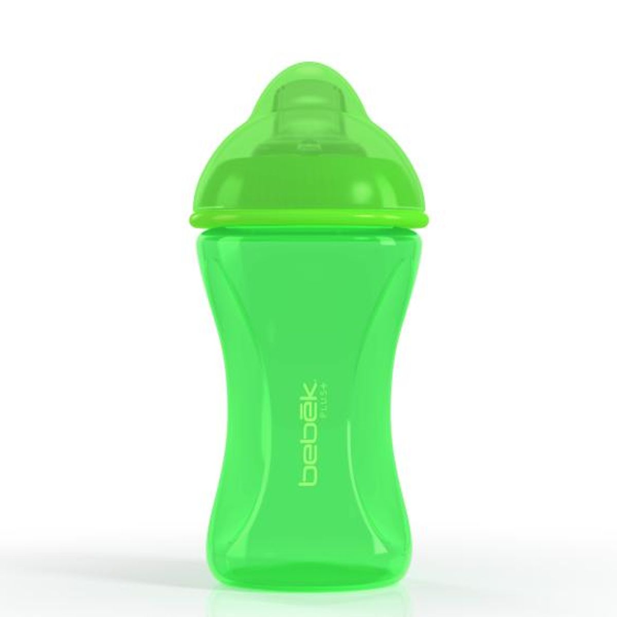 BEBEK - Vaso de entrenamiento Plus 240ml - Boquilla de Silicona SenseFlo™ - Verde