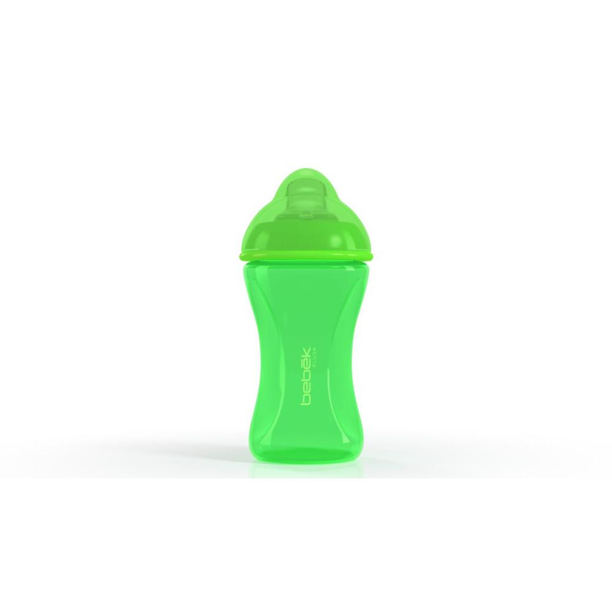 BEBEK - Vaso de entrenamiento Plus 240ml - Boquilla de Silicona SenseFlo™ - Verde