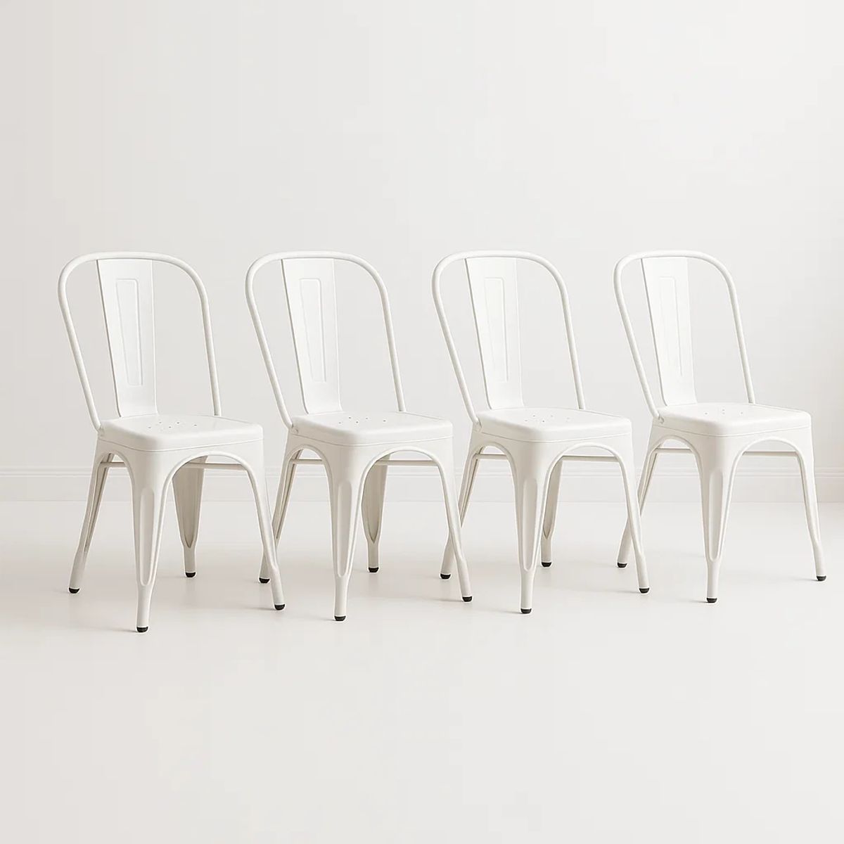 KLIK - Pack de 4 sillas Tolix Blancas KLIK