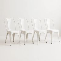 Pack de 4 sillas Tolix Blancas
