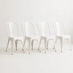 KLIK - Pack de 4 sillas Tolix Blancas