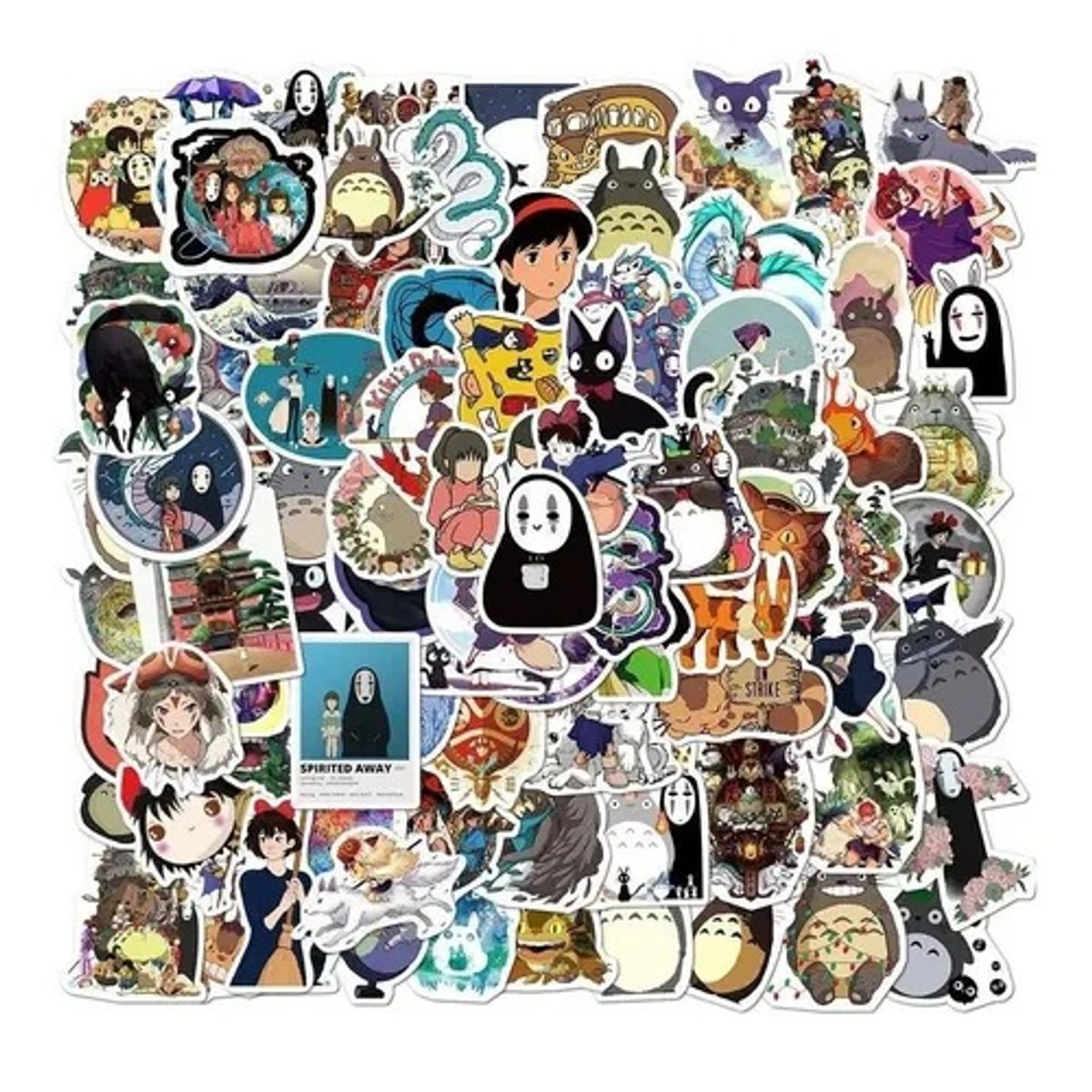 GARSIL - 50 Stickers Hayao Miyazaki - Etiquetas Autoadhesivas