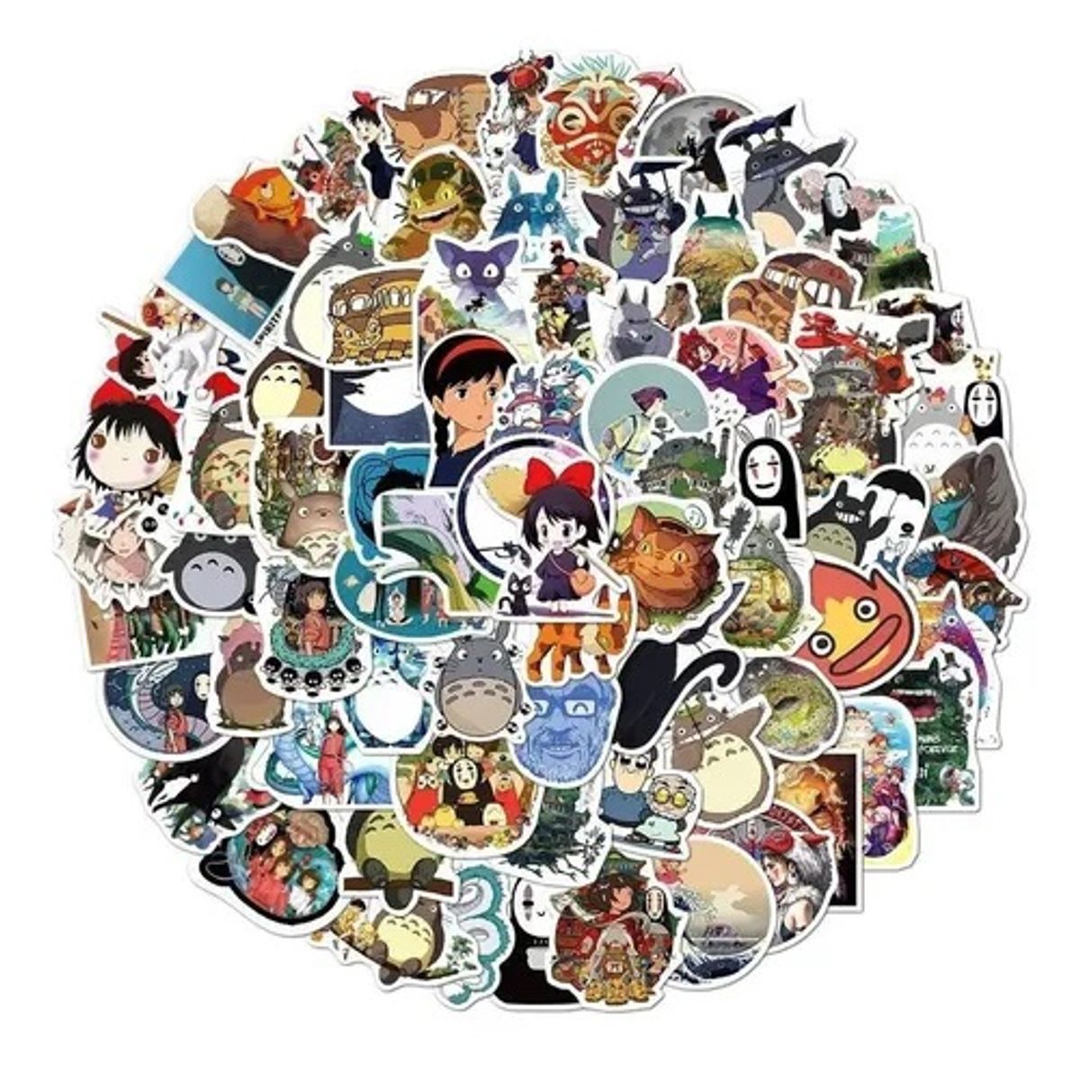GARSIL - 50 Stickers Hayao Miyazaki - Etiquetas Autoadhesivas