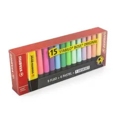 STABILO - 15 Destacadores Boss Neon
