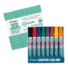 PILOT - Marcador Permanente Sca Biselado Set 8U