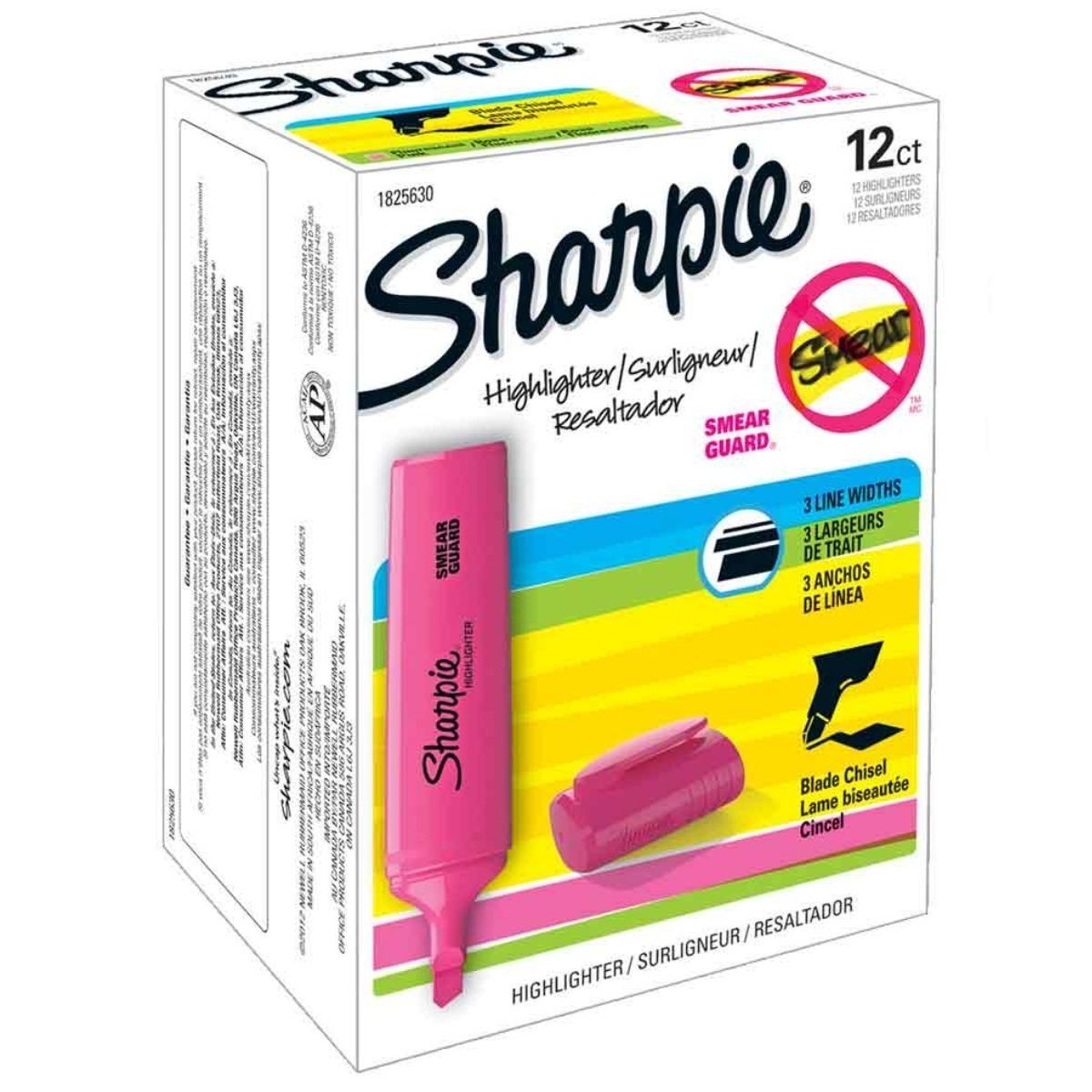 SHARPIE - Destacador Sharpie Blade Rosa Caja x12