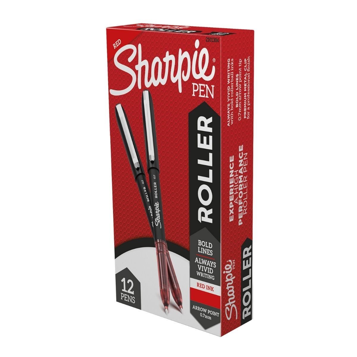 SHARPIE - Roller Sharpie Punta Fina Rojo x12
