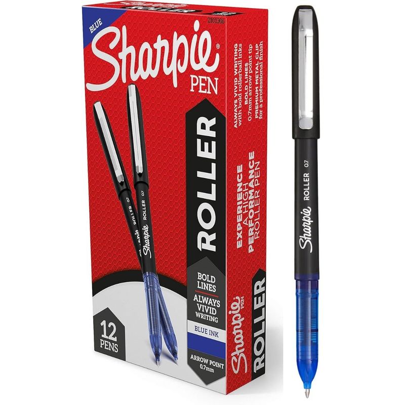 SHARPIE - Roller Sharpie Punta Fina Azul x12