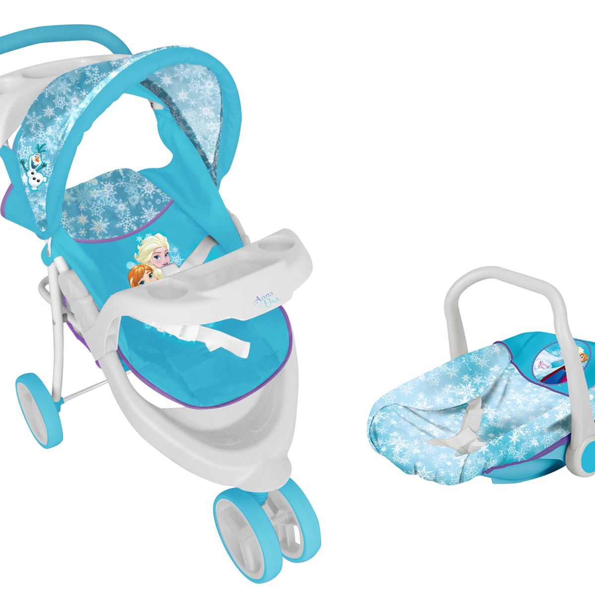 DISNEY - Coche de Juguete para Muñeca Jogger + Silla Frozen Disney