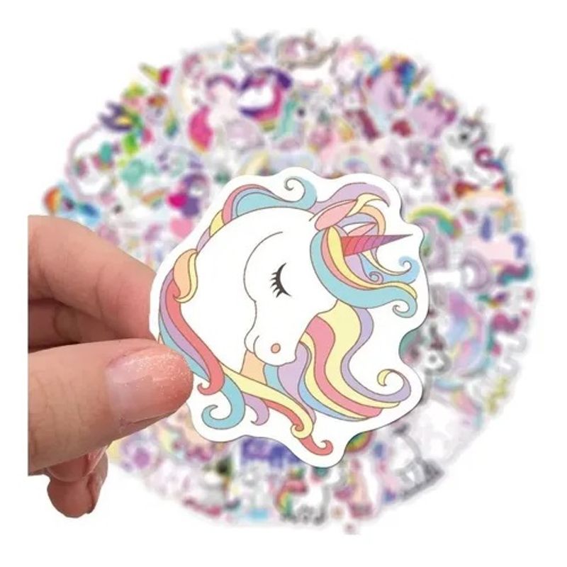 GARSIL - 50 Stickers Unicornio - Etiquetas Autoadhesivas