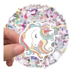 GARSIL - 50 Stickers Unicornio - Etiquetas Autoadhesivas