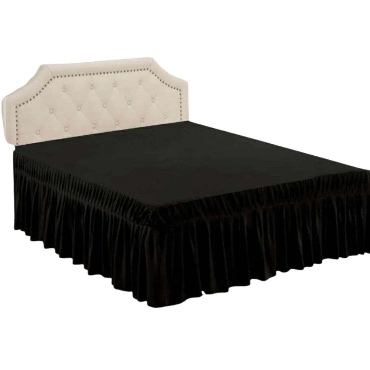 GENERICO - Faldon para base de camas tamaño KING