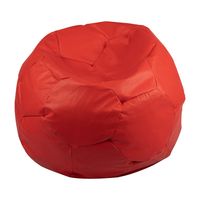 Pouf Pera Futbol Rojo Eco Cuero 80x80x80 cm Máxima Design