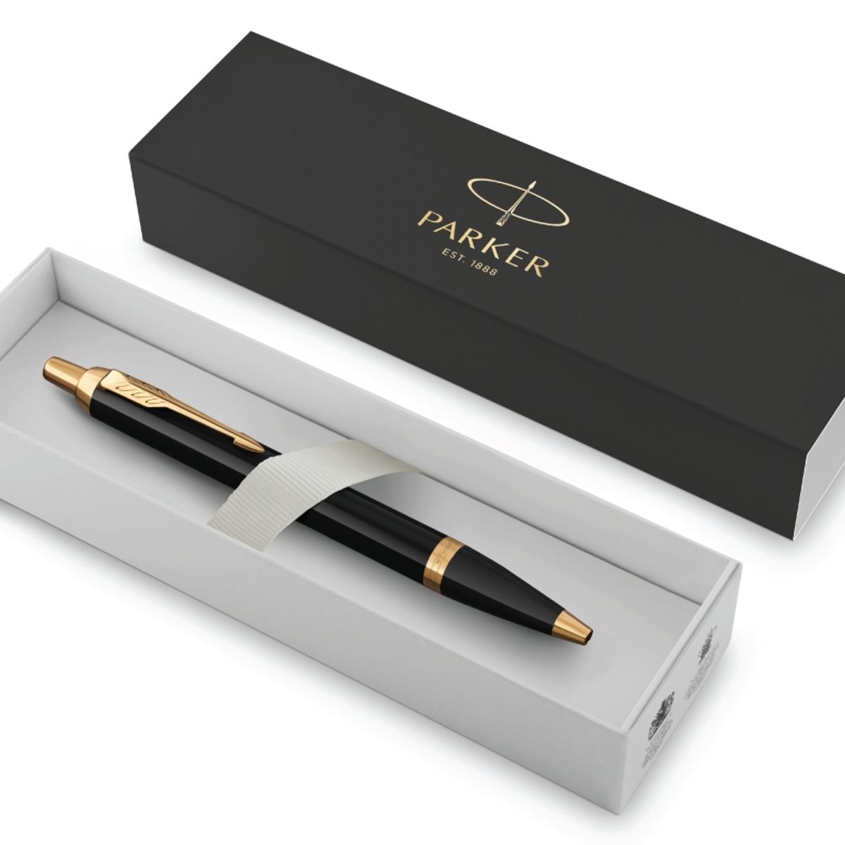 PARKER - Boligrafo Parker IM Negro con Terminaciones Doradas