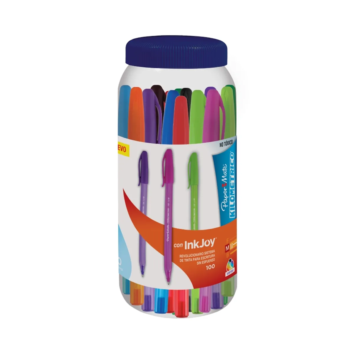 PAPER MATE - Boligrafo Inkjoy 100St Paper Mate Surtidos Canister X40