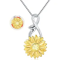 Collar girasol giratorio plata 925 Anti estres
