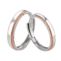 Anillos parejas ajustables amor ilusiones plata 925
