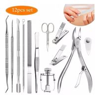 Kit D 12 Herramientas D Pedicura, Podología Y Uñas Encarnada