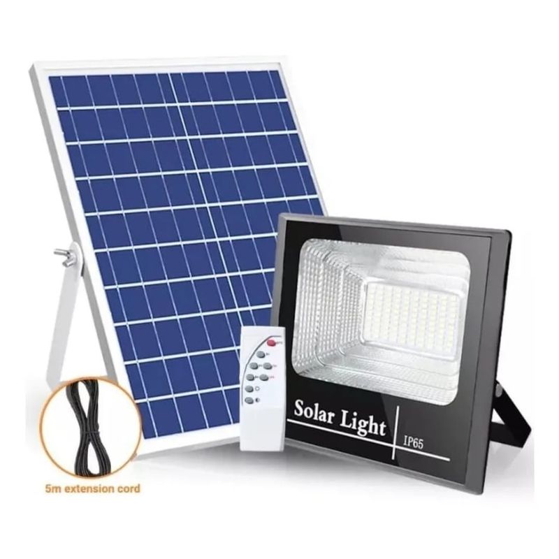 GENERICO - Foco Led Proyector Con Panel Solar 400w  Control Remoto