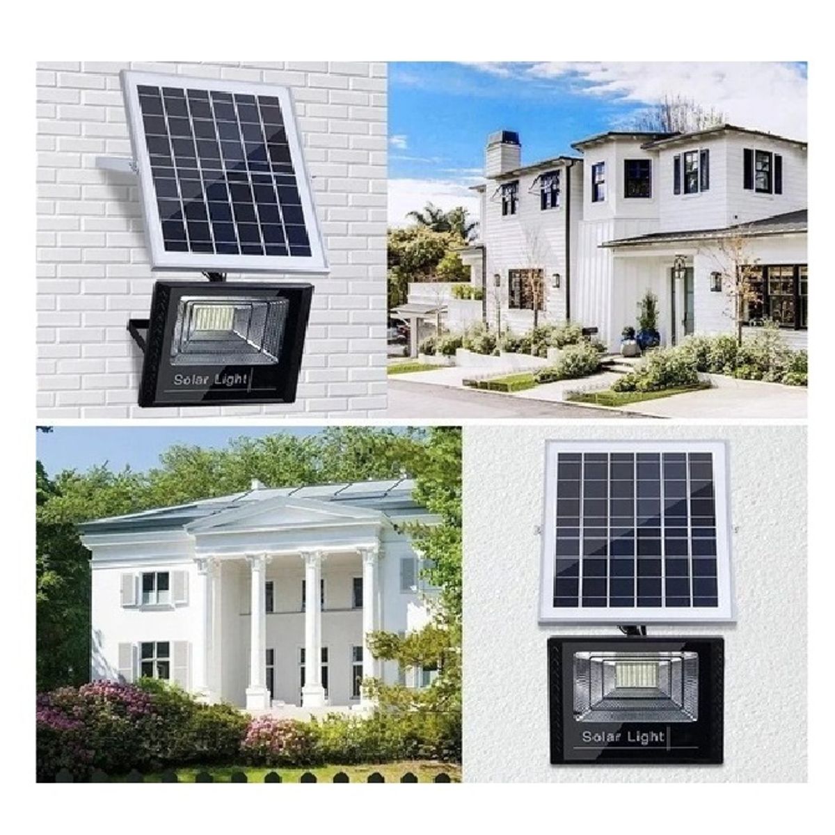 GENERICO - Foco Led con solar 400w con panel separado  control proyector