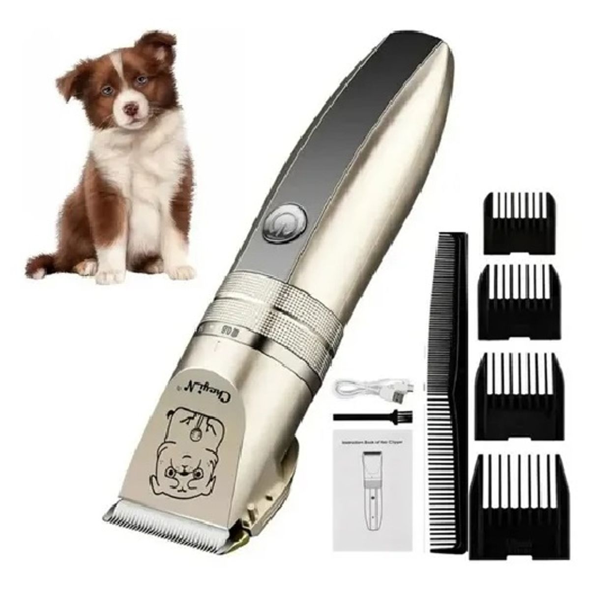 GENERICO - Cortadora De Pelo Para Mascotas Máquina Recargable 12w