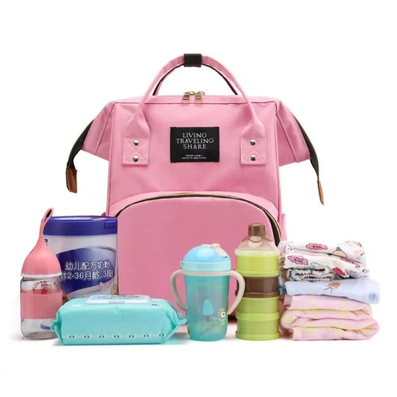 GENERICO - BOLSO MOCHILA MATERNAL PAÑALERA DE BEBE IMPERMEABLE COLORES…