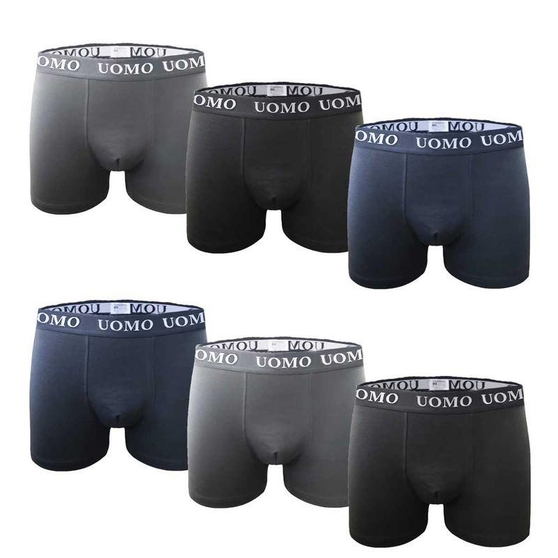 EVERSO - Pack 6 Boxer Hombre Liso Colores Surtidos.