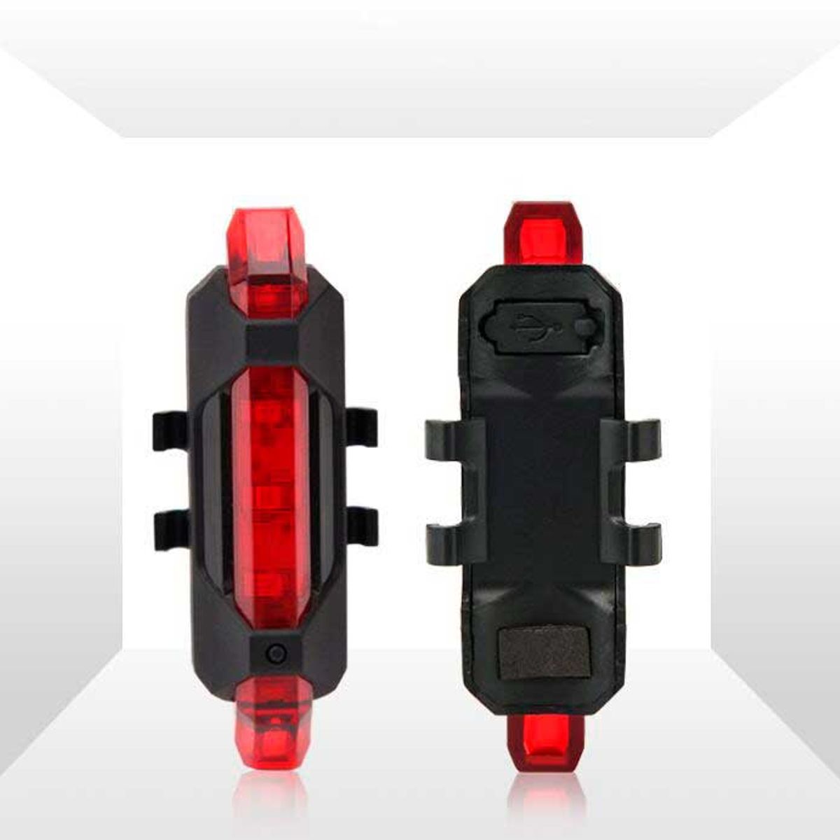Luz trasera recargable para bicicleta rojo, marca DEFENSOR FOREVER - Foto Principal